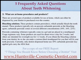 Huntsville Cosmetic Dentist, Teeth Whitening FAQ Video 3 of