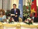 Président Paul  Biya reçoit  M.  BAN Ki-Moon