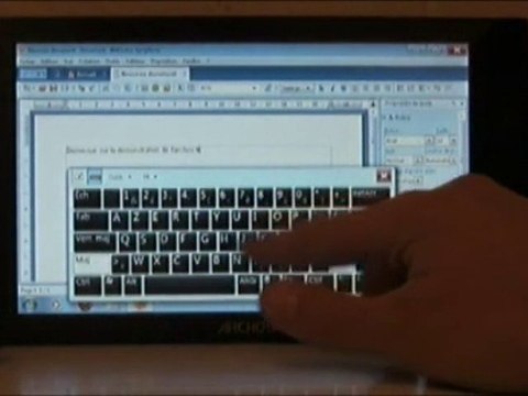 Archos 9 : Saisie texte et Lotus Symphony