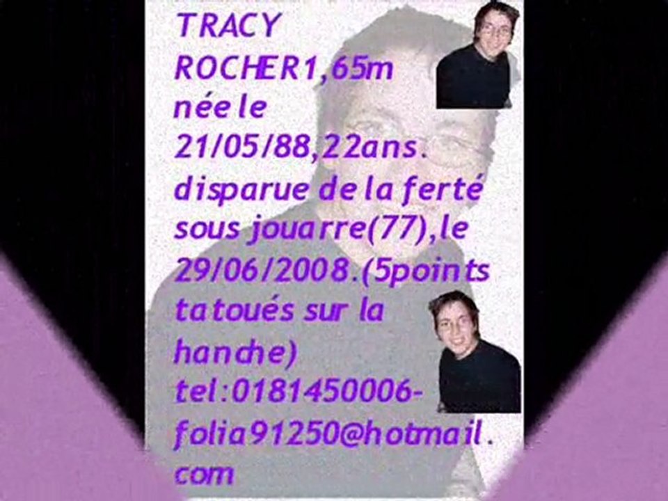 tracy rocher /avis de recherche