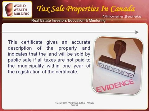 Tax Sale Properties In Canada