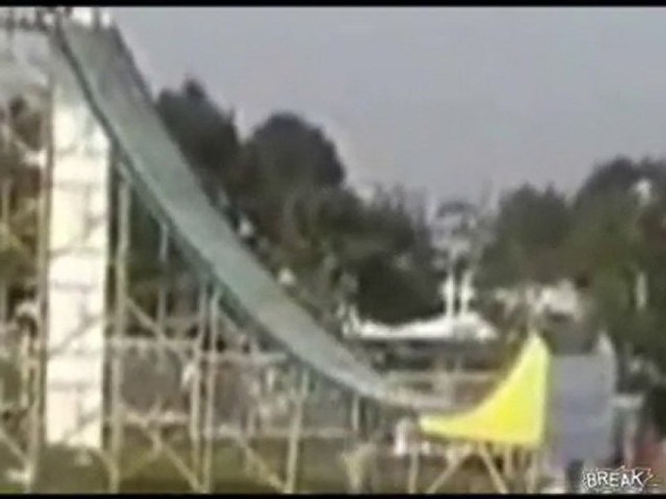 Trampoline Ski Jump Fail
