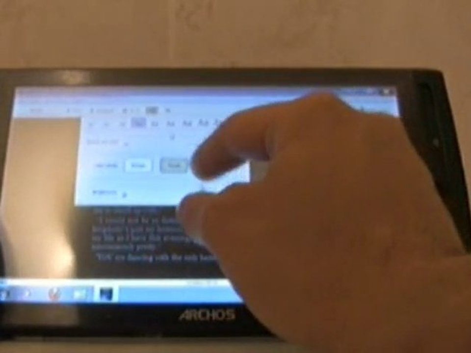 Archos 9 : Kindle