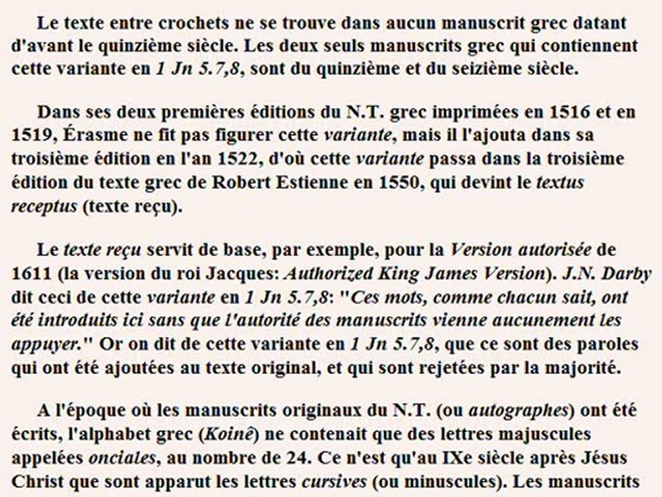 Qu'est-ce que la vraie bible ?