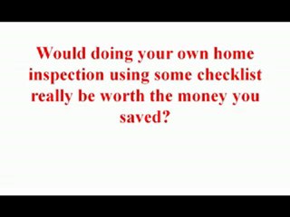 Houston Home Inspector Answers:Can I Do My Own Home Inspect
