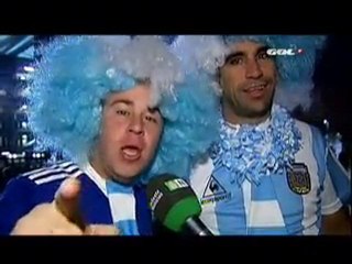 ARGENTINOS CONTENTOS DEL TRIUNFO FRENTE A NIGERIA 12-06-2010