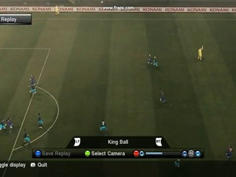 pes 2010 messi barcelona amazing bicycle kick goal