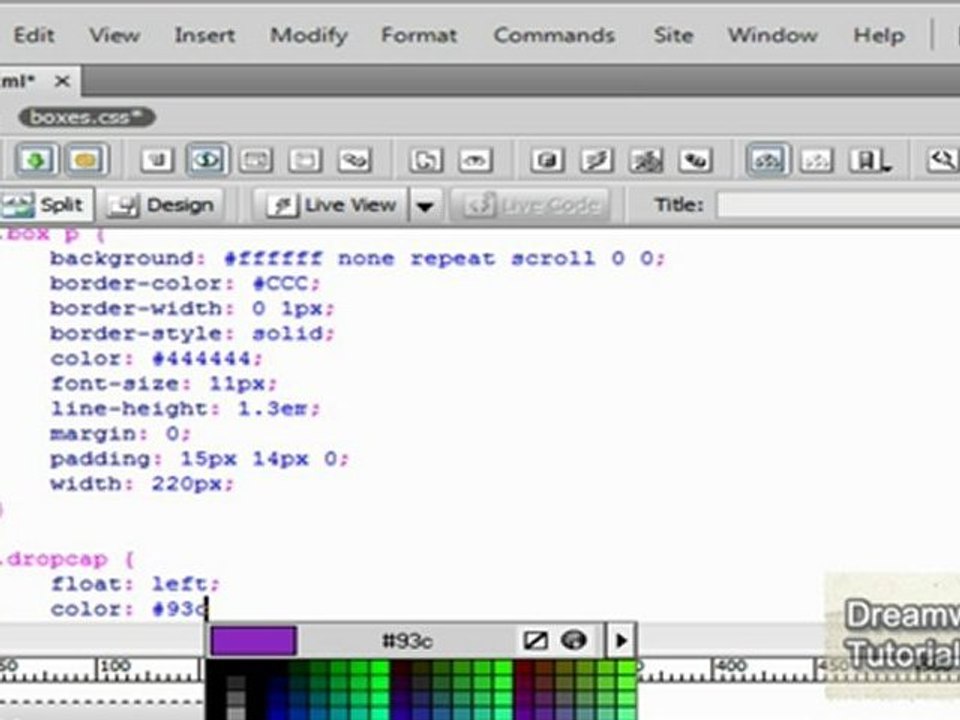 Dreamweaver - Drop Cap Typography