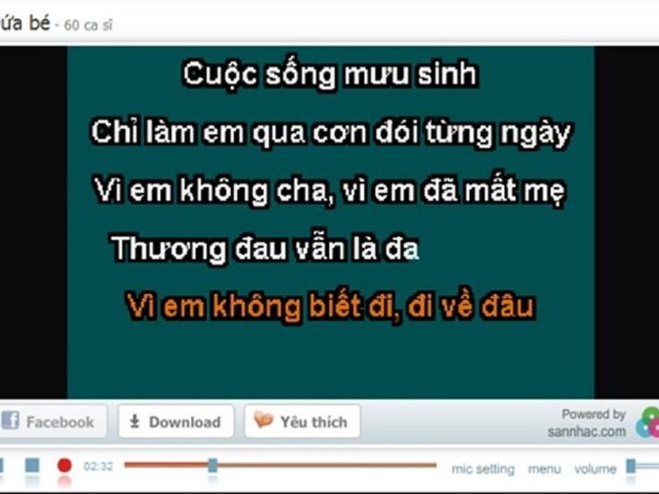 Karaoke Đứa bé