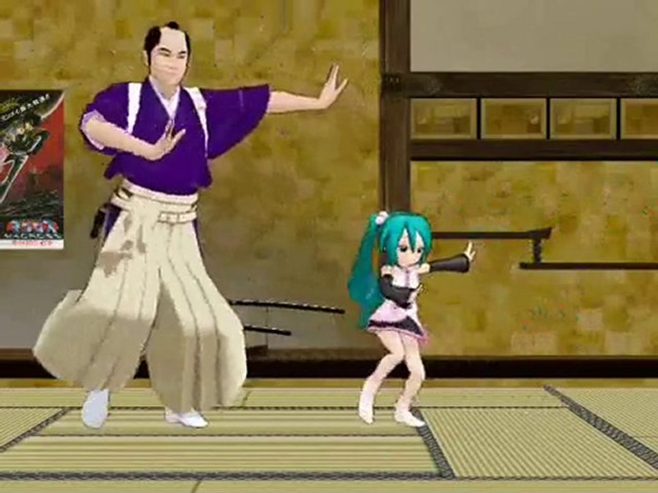 【MMD】上様っ、「ゲキテイ!」練習中！？