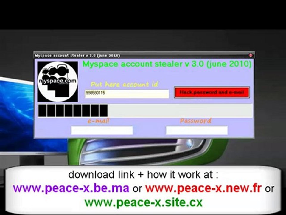 how to hack a Myspace for free and very easy