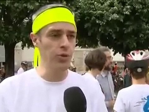 Manif à vélo à Besançon sur France 3 Régionales - 29/05/2010