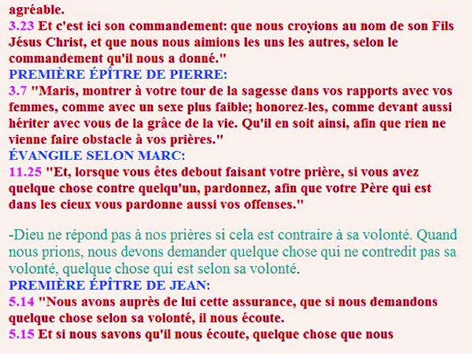 (1 de 2) Demander dans la prière. - Bible
