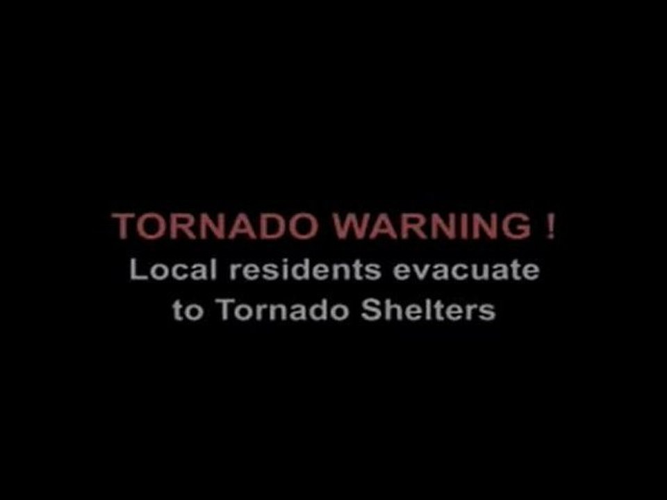 People running from a tornado