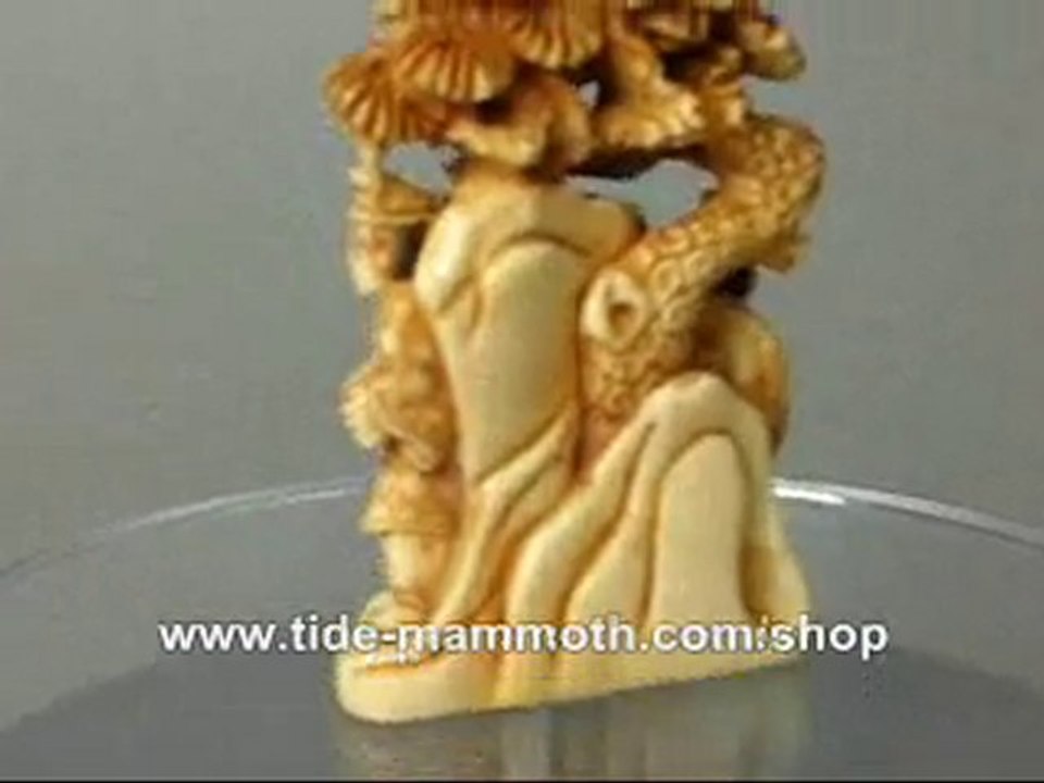mammoth ivory figurine netsuke Travel Team H1557