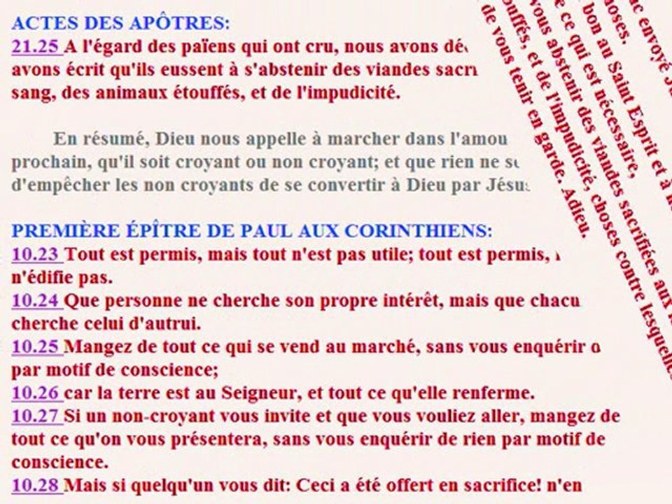 (5 de 5) Sommes-nous sous la loi et peut-on manger du porc ?