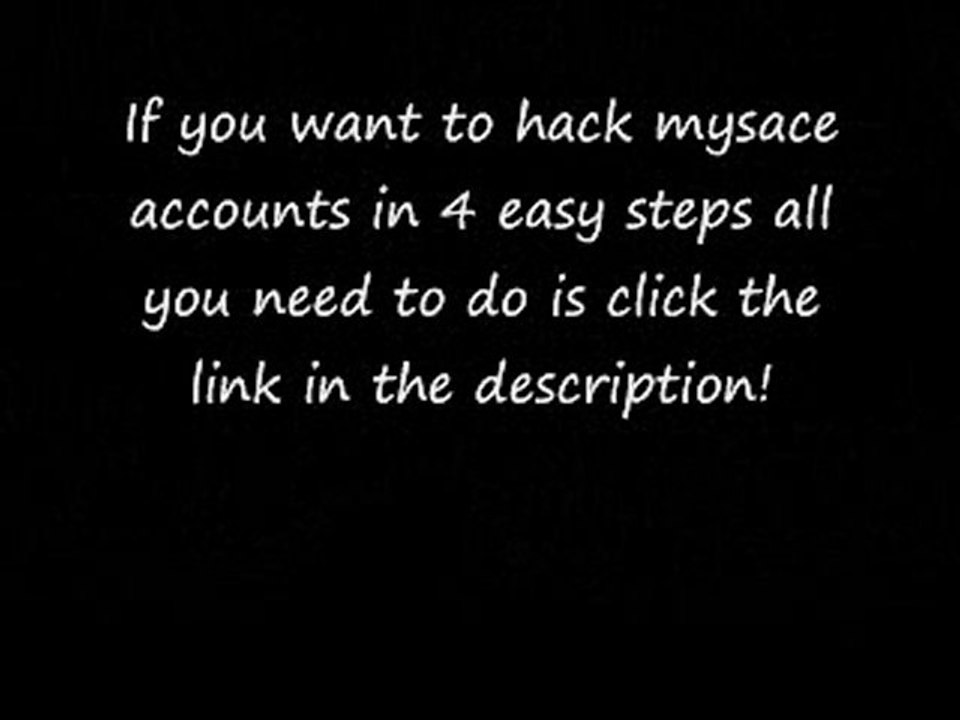 How to hack myspace accunts