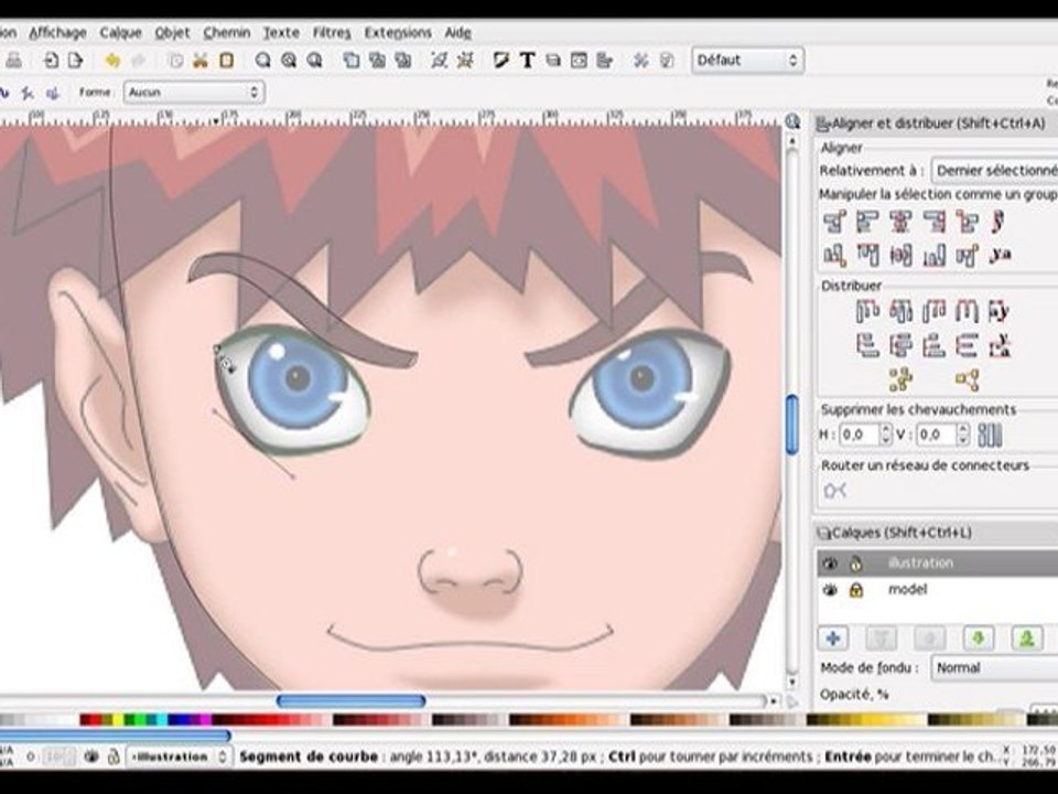 Réaliser un visage manga avec inkscape – part 1