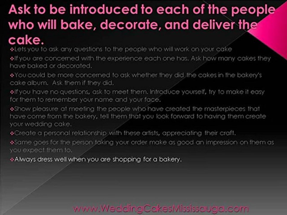 Mississauga Wedding Cakes - Get To Know The Staff