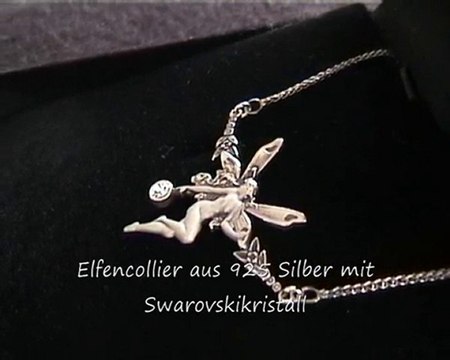 Romantisches Jugendstil Collier / Halskette Elfe