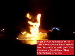 "Touchdown Jesus" Burns On I-75 Struck By Lightning!