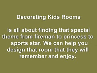 Decorating Kids Rooms Accents