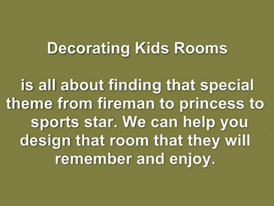 Decorating Kids Rooms Accents