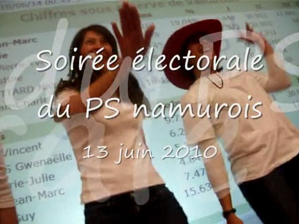 Soirée électorale du PS namurois - 13 juin 2010