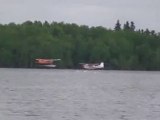 Float Plane Taking off on a Lake