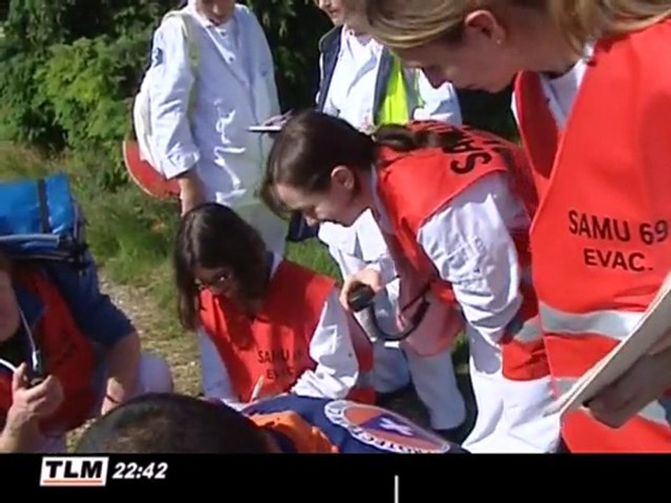 Exercice de sécurité civile à l'aérodrome de Corbas
