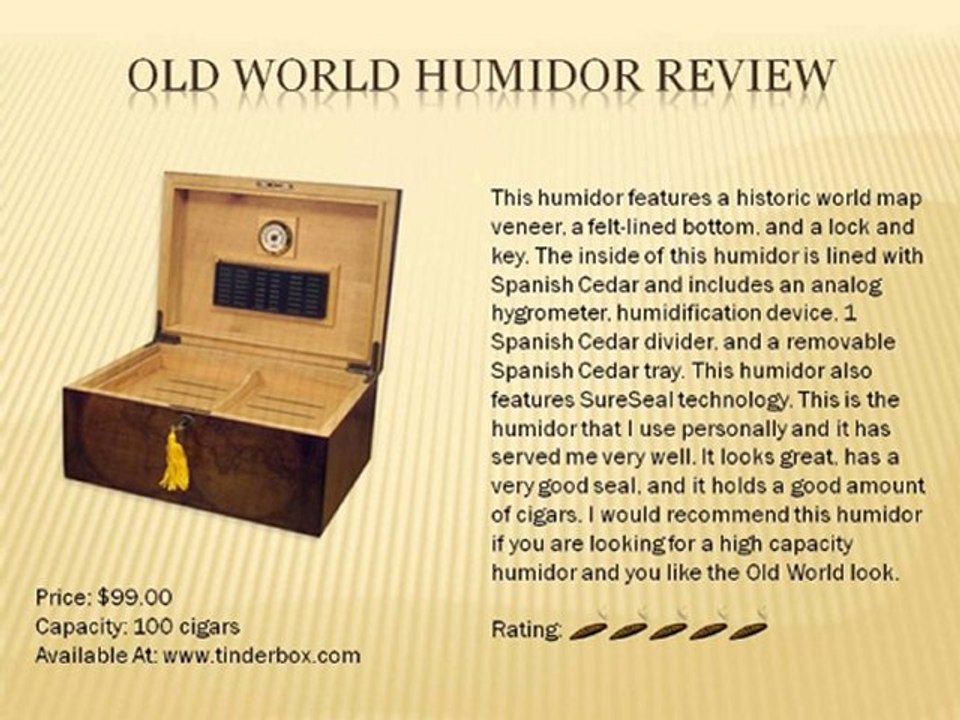 The Cigar Suite - Old World Humidor Review