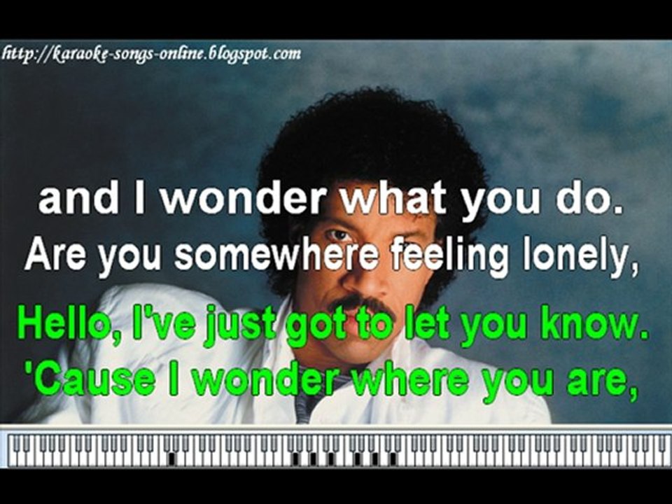 Lionel Richie - Hello -Karaoke songs online