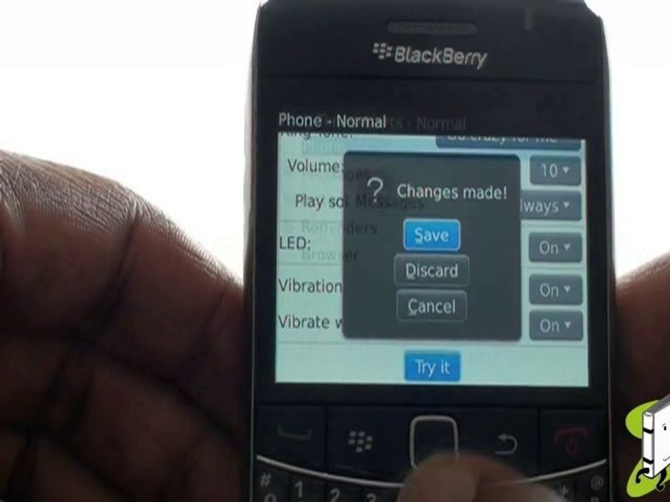 Changing the Ringing & Message tones Bold 9700 | The ...