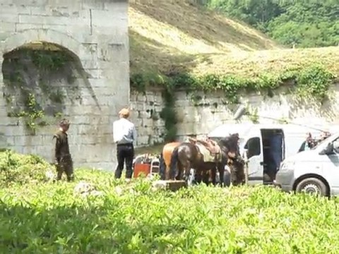 Merlin set in Pierrefond - Colin Morgan & Bradely James #1