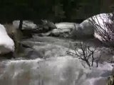 Snowmelt Creek Overflowing Banks