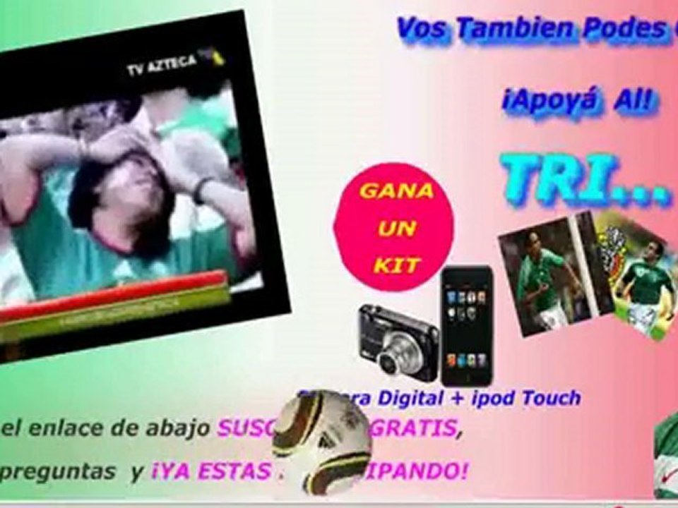 Gana Una Camara Digital + Ipod con el TRI