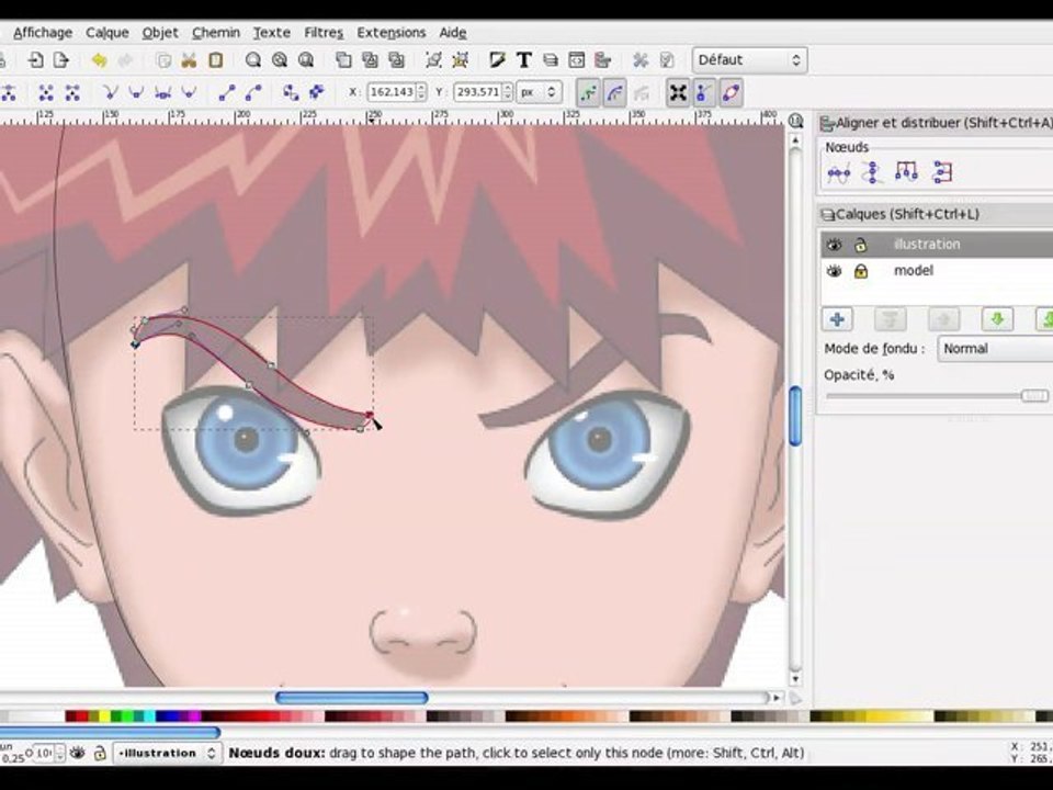 Réaliser un visage manga avec inkscape – part 1