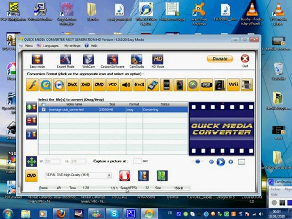 Tutoriel quick media converter