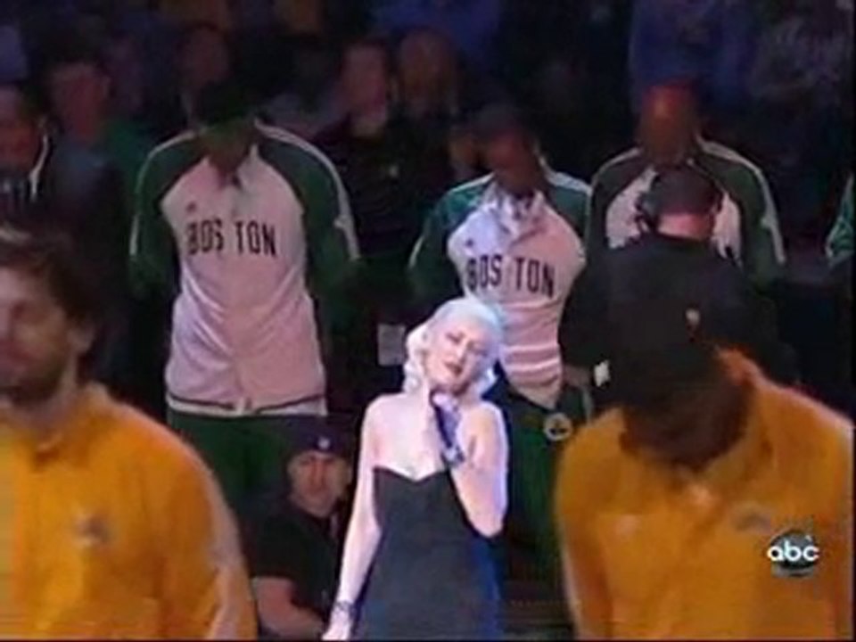 Christina Aguilera Sings National Anthem - Game 6 - ...