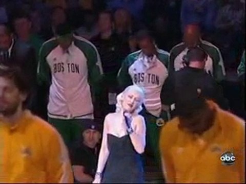Christina Aguilera Sings National Anthem - Game 6 - ...