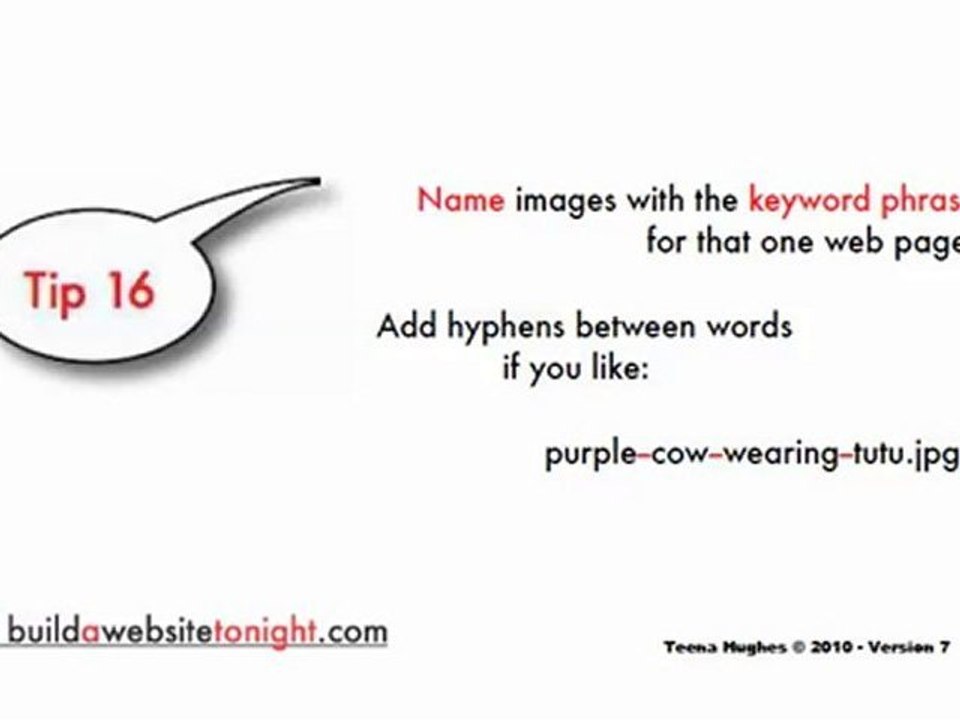 33 Top Website Tips - 16, by Teena Hughes