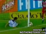 Soccer Player Rattles Goalies Head With Misplaced Kick