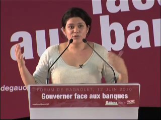 Raquel Garrido : "Gouverner face aux banques" (Forum PG)