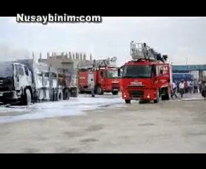 Nusaybin Tiner yüklü kamyon yandı