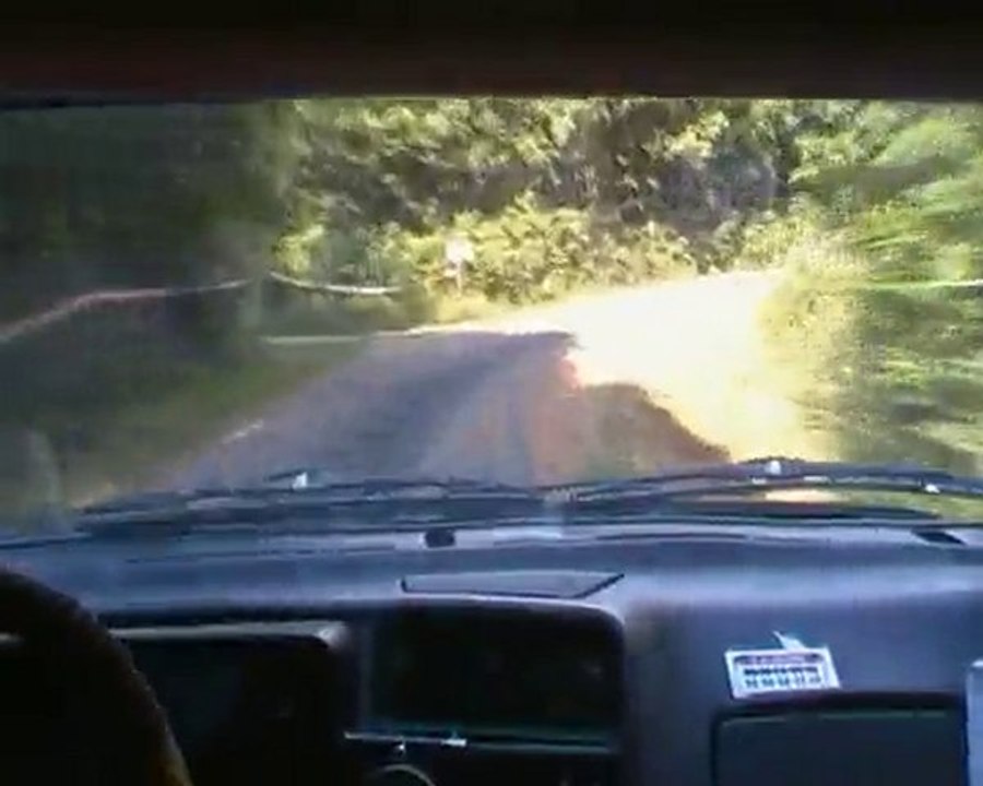 cam embarquée José Lara et Seb caminade rallye sauveterre