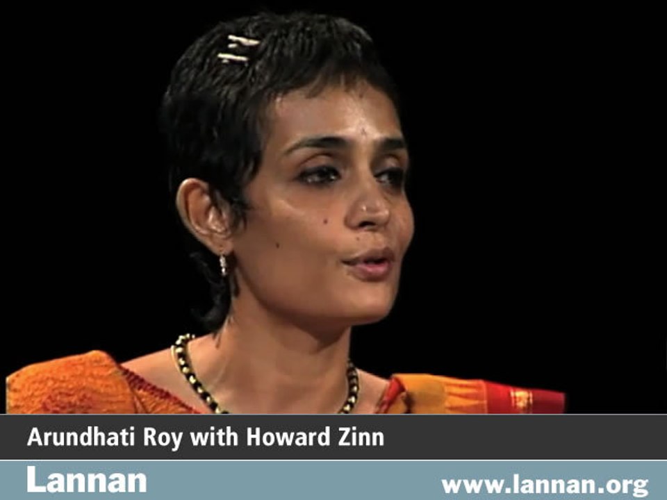 Arundhati Roy with Howard Zinn, 18 September 2002