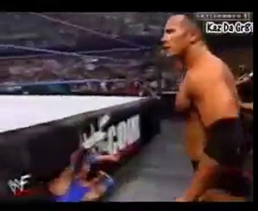 Funny HHH and The Rock moment