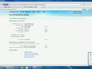 Comment changer sa question secrète MSN