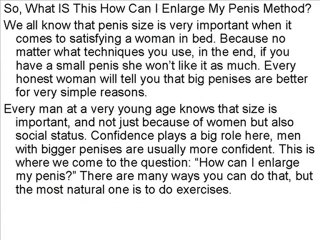 How Can I Enlarge My Penis With Exercise