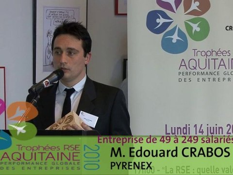 CAPTATION des TROPHEES RSE AQUITAINE 2010 - Remise des prix